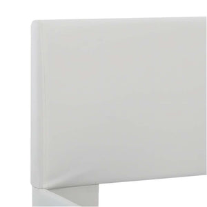 vidaXL LED Bed Frame White Faux Leather 160x200 cm