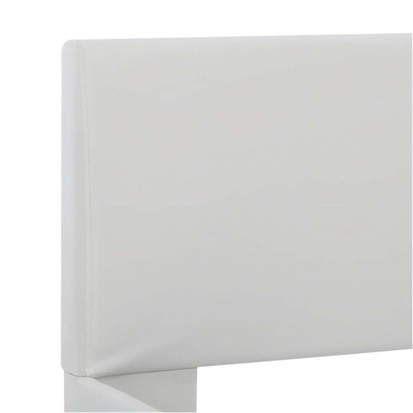 vidaXL LED Bed Frame White Faux Leather 160x200 cm