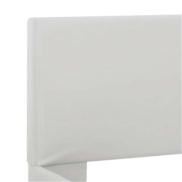 vidaXL LED Bed Frame White Faux Leather 180x200 cm