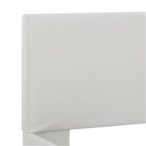 vidaXL LED Bed Frame White Faux Leather 180x200 cm