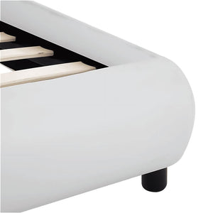 vidaXL LED Bed Frame White Faux Leather 180x200 cm