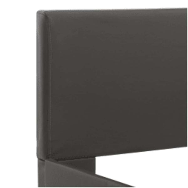 vidaXL LED Bed Frame Gray Faux Leather 90x200 cm