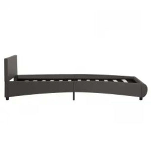 vidaXL LED Bed Frame Grey Faux Leather 100x200 cm