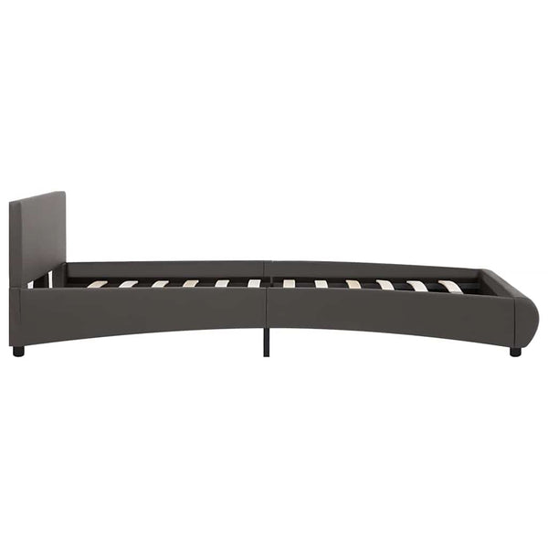 vidaXL LED Bed Frame Grey Faux Leather 120x200 cm