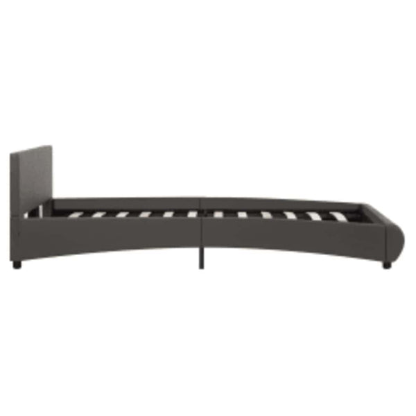 vidaXL LED Bed Frame Grey Faux Leather 140x200 cm