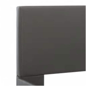 vidaXL LED Bed Frame Grey Faux Leather 140x200 cm