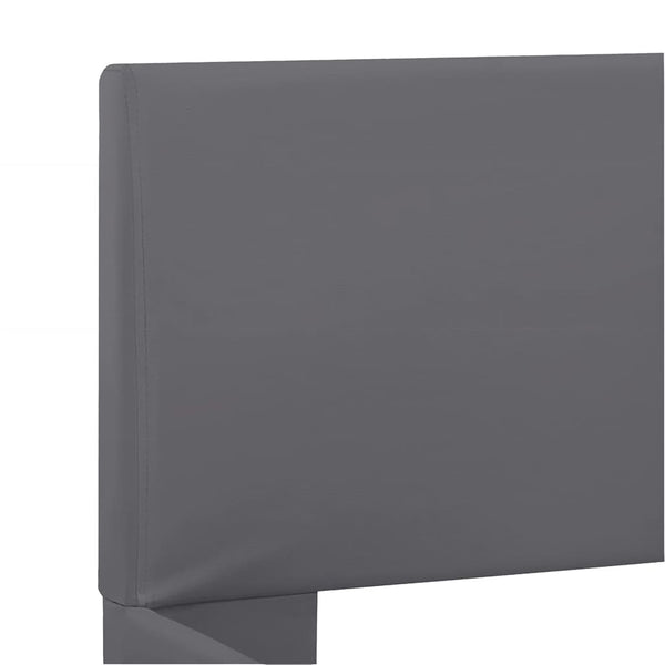 vidaXL Bed Frame with LED Gray Faux Leather 180x200 cm