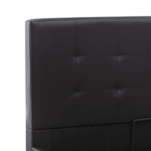 vidaXL Hydraulic Storage Bed Black Faux Leather 120x200 cm