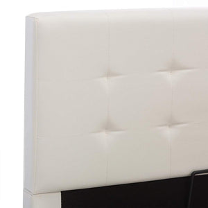 vidaXL Storage Bed Hydraulic White Faux Leather 120x200 cm