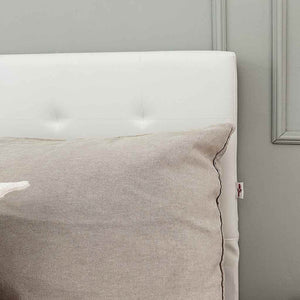 vidaXL Hydraulic Storage Bed White Faux Leather 180×200 cm