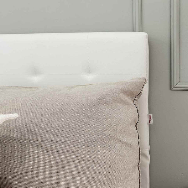 vidaXL Hydraulic Storage Bed White Faux Leather 180×200 cm