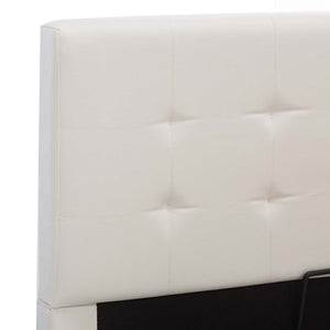 vidaXL Hydraulic Storage Bed White Faux Leather 180×200 cm
