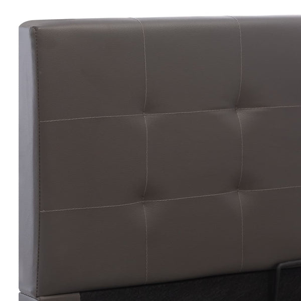 vidaXL Hydraulic Storage Bed Grey Faux Leather 100x200 cm