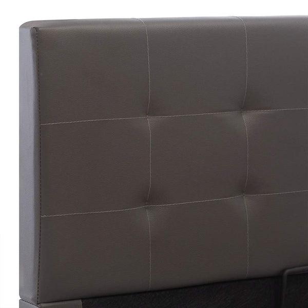 vidaXL Hydraulic Storage Bed Grey Faux Leather 120x200 cm