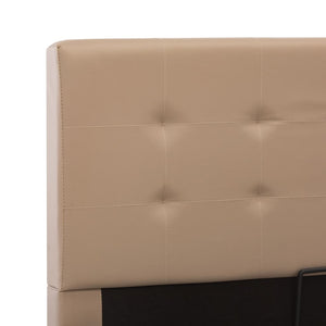 vidaXL Storage Bed Hydraulic Cappuccino Brown Faux Leather 90×200 cm