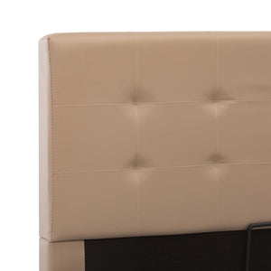 vidaXL Hydraulic Storage Bed Cappuccino Brown Faux Leather 140x200 cm