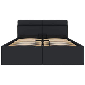 vidaXL Bed with Storage Hydraulic LED Faux Leather 120x200 cm