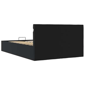 vidaXL Hydraulic LED Faux Leather Storage Bed 140x200 cm