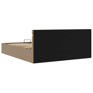 vidaXL LED Storage Bed Cappuccino Brown Faux Leather 160x200cm