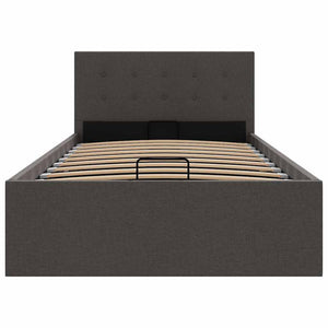 vidaXL Hydraulic Storage Bed Dark Gray Fabric 100x200 cm
