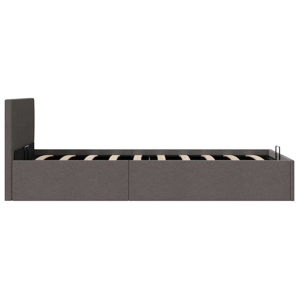 vidaXL Hydraulic Storage Bed Dark Gray Fabric 100x200 cm