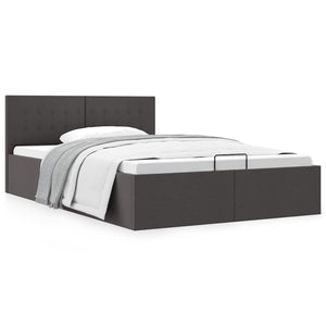 vidaXL Hydraulic Storage Bed Dark Grey Fabric 120x200 cm