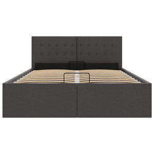 vidaXL Hydraulic Storage Bed Dark Grey Fabric 120x200 cm