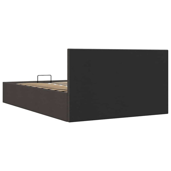 vidaXL Hydraulic Storage Bed Dark Grey Fabric 120x200 cm