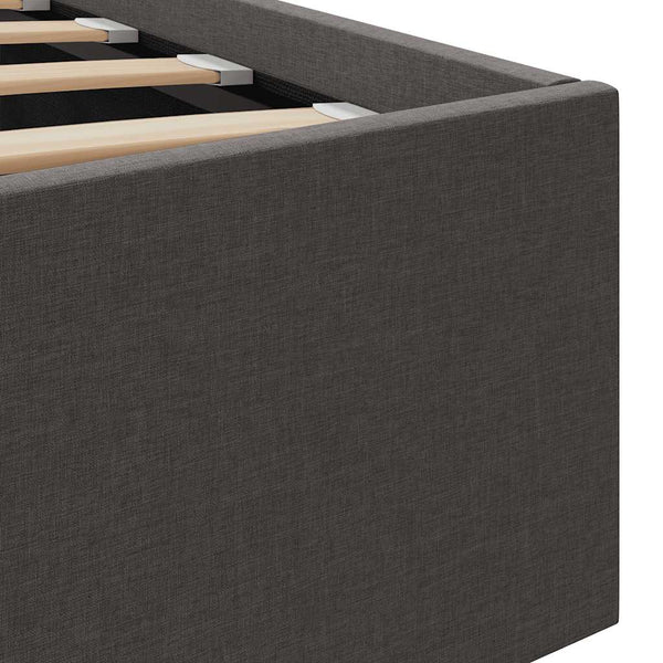 vidaXL Hydraulic Storage Bed Dark Grey Fabric 120x200 cm