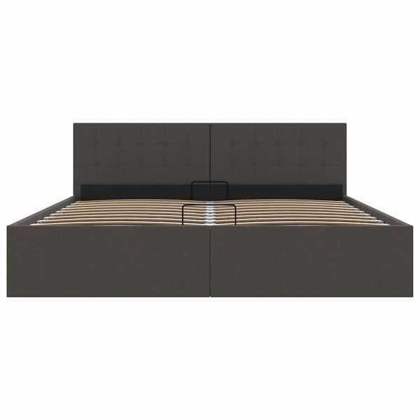 vidaXL Hydraulic Storage Bed Dark Grey Fabric 160x200 cm