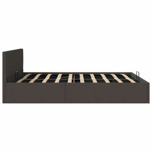 vidaXL Hydraulic Storage Bed Dark Grey Fabric 160x200 cm