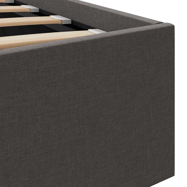 vidaXL Hydraulic Storage Bed Dark Grey Fabric 160x200 cm