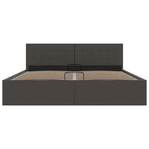 vidaXL Hydraulic Storage Bed Dark Gray Fabric 180x200 cm