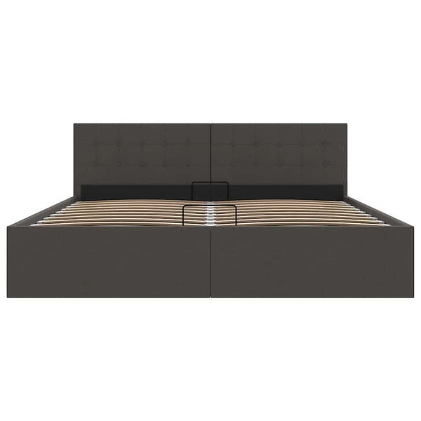 vidaXL Hydraulic Storage Bed Dark Gray Fabric 180x200 cm
