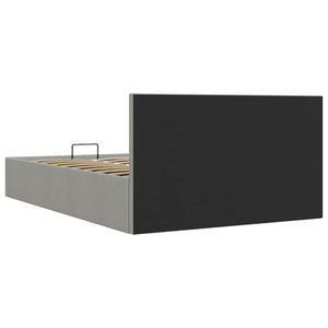 vidaXL Hydraulic Storage Bed Light Grey Fabric 140x200 cm