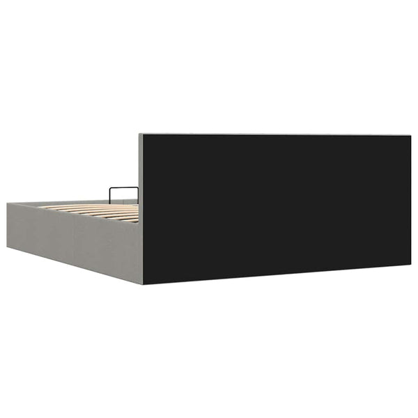 vidaXL Storage Bed with Hydraulic Lift Light Gray Fabric 180x200 cm