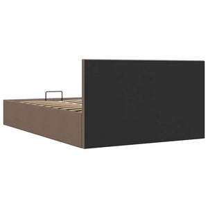 vidaXL Hydraulic Storage Bed Taupe Fabric 120x200 cm