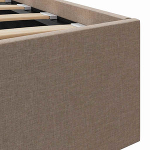 vidaXL Hydraulic Storage Bed Taupe Fabric 120x200 cm