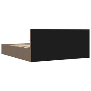 vidaXL Hydraulic Storage Bed Taupe Fabric 180x200 cm