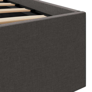 vidaXL Hydraulic Storage Bed with LED Dark Grey Fabric 160x200 cm
