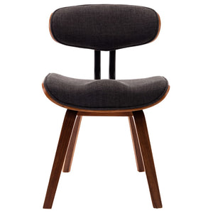 vidaXL Dining Chairs 4 pcs Grey Bentwood and Fabric