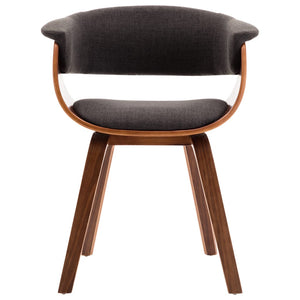 vidaXL Dining Chairs 2 pcs. Grey Bentwood and Fabric