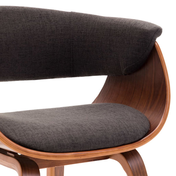 vidaXL Dining Chairs 2 pcs. Grey Bentwood and Fabric