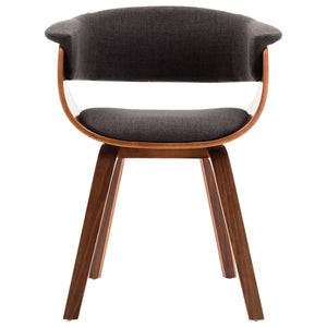 vidaXL Dining Chairs 4 pcs Grey Bentwood and Fabric