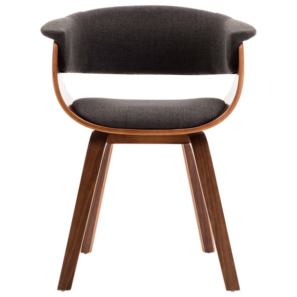 vidaXL Dining Chairs 4 pcs Grey Bentwood and Fabric