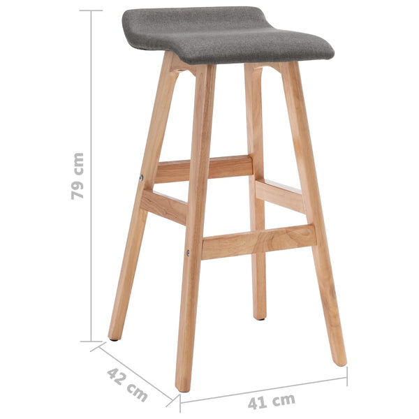 vidaXL Bar Stool Dark Grey Fabric