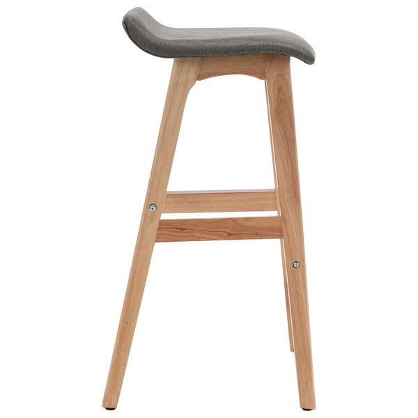 vidaXL Bar Stools 2 pcs. Dark Grey Fabric