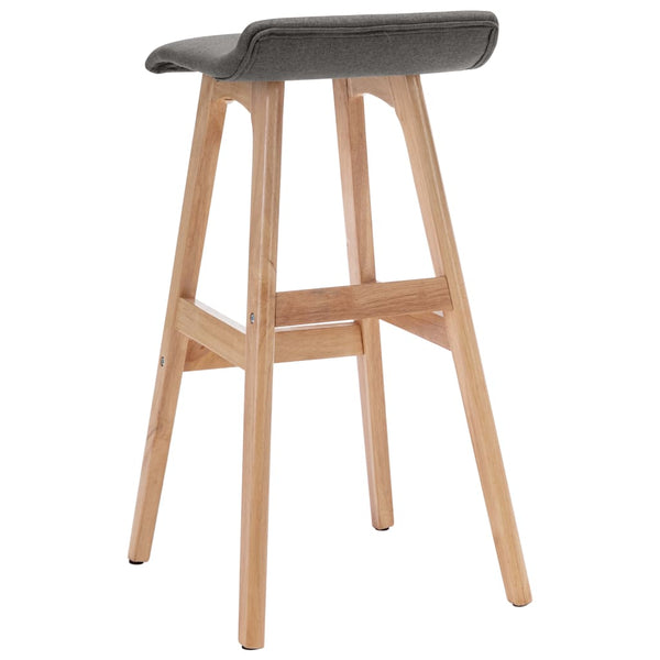 vidaXL Bar Stools 2 pcs. Dark Grey Fabric