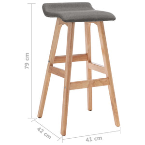 vidaXL Bar Stools 2 pcs. Dark Grey Fabric