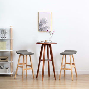 vidaXL Bar Stools 2 pcs. Dark Grey Fabric